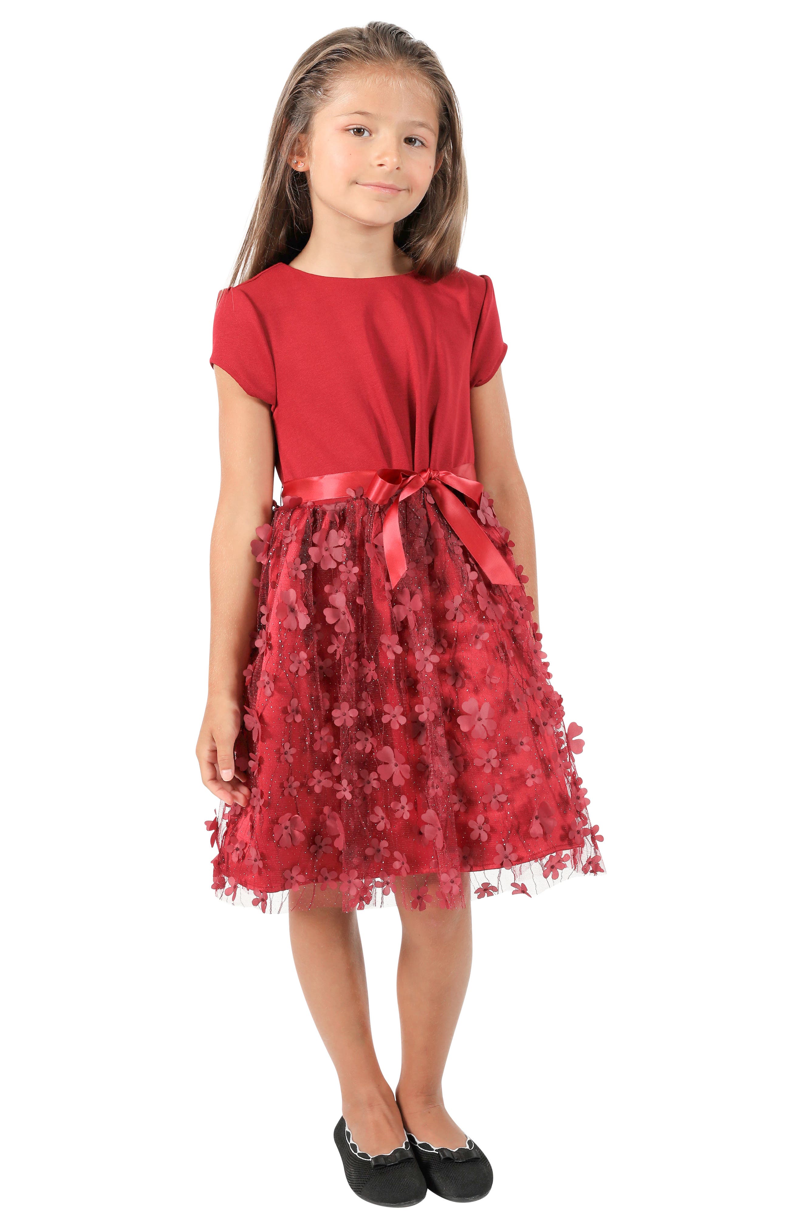 girls red dress